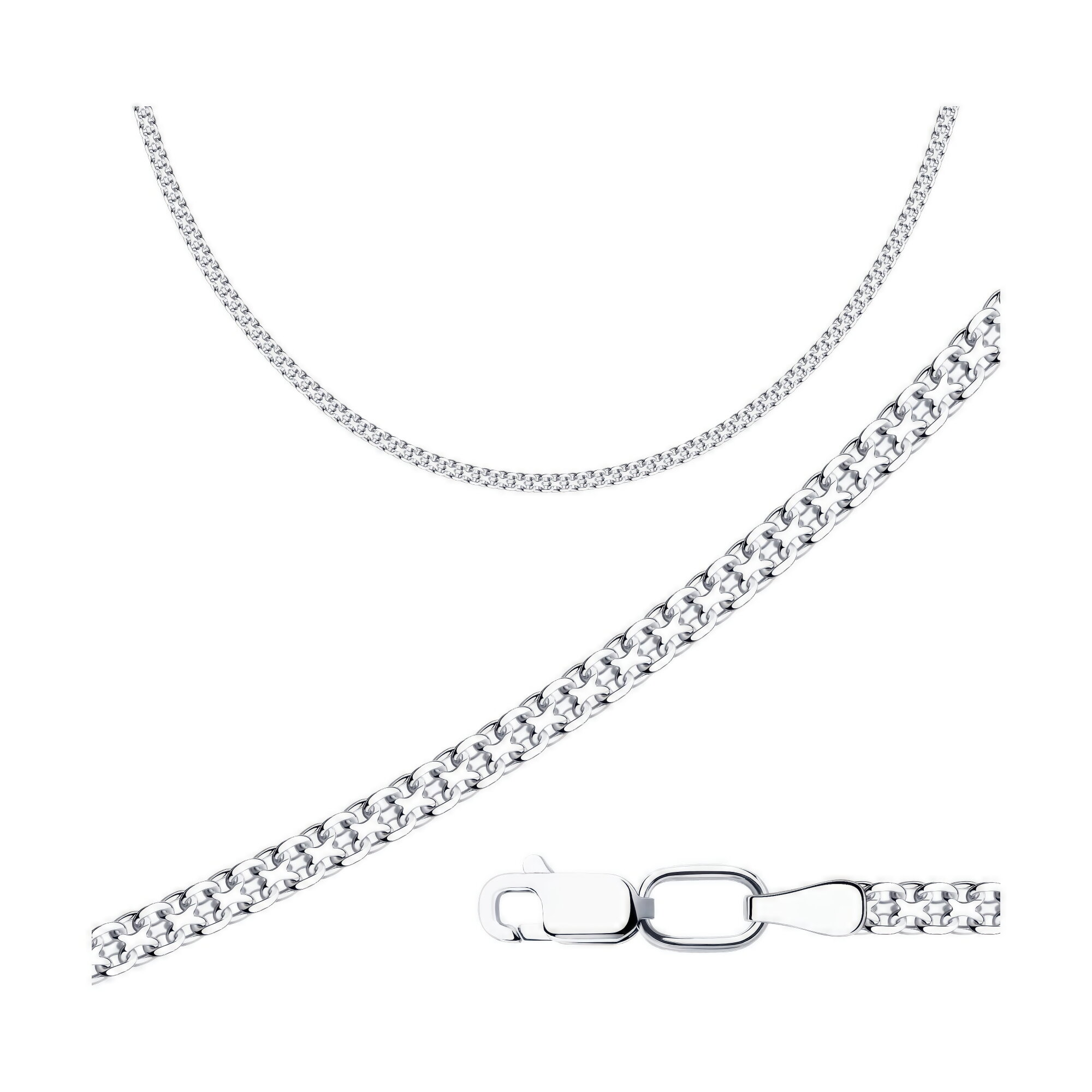 Цепь Diamant online, серебро, 925 проба, родирование