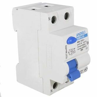 Автоматический выключатель ADB1L-63 2P 40A 300mA тип AC 6kA (ANDELI)