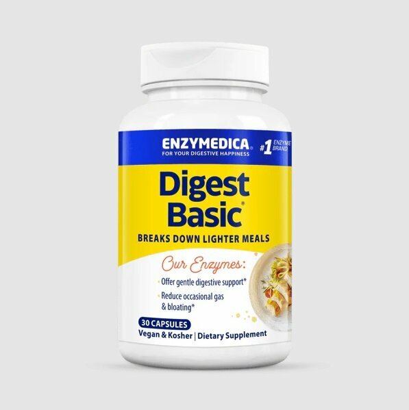 Капсулы Enzymedica Digest Basic, Формула основных ферментов, 90 капсул