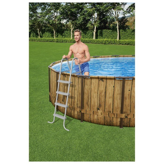 Лестница для бассейнов 1Toy высота 122 см (бв58336) — фото 1