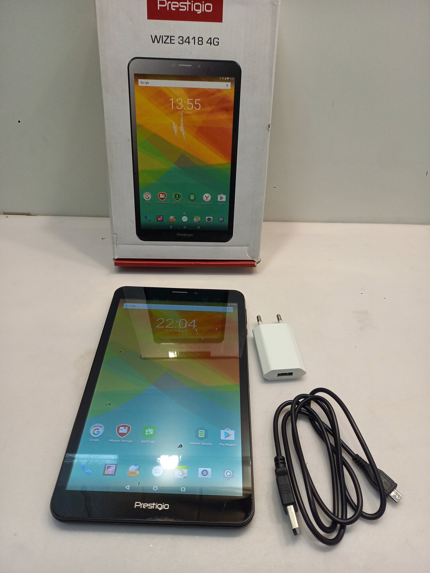 Планшет Prestigio Wize 3418 4G PMT3418_4GE_C_CIS Black /8Gb/GPS/LTE/WiFi/BT/Andr6.0/8"