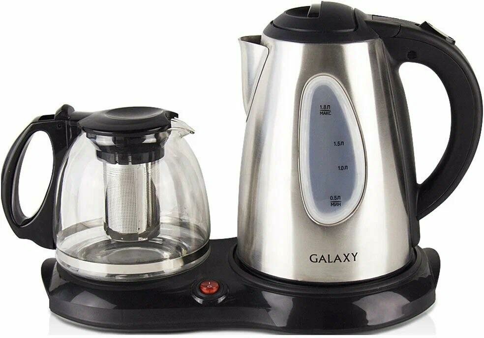 Чайный набор GALAXY GL 0403 2200 Вт металлик 1.8 л нержавеющая сталь - фото №1