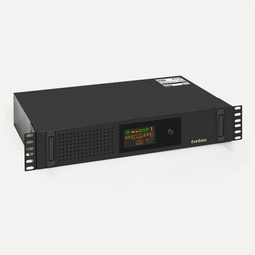 Изображение товара ИБП ExeGate ServerRM UNL-800 EX293849RUS, черный, 800 ВА/480 Вт, LCD индикация