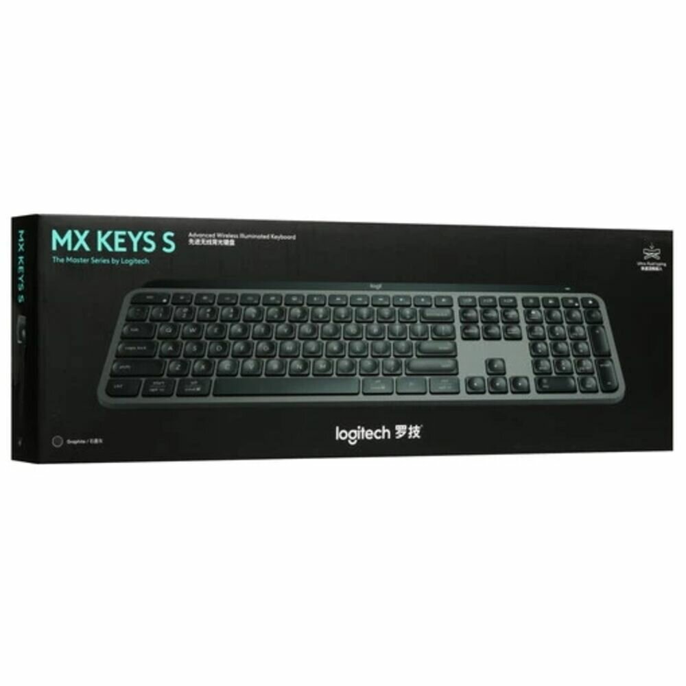 Клавиатура беспроводная Logitech MX Keys S Wireless Keyboard Graphite — фото 1