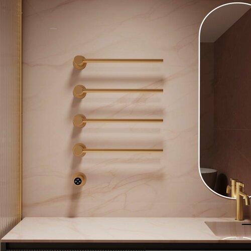 Изображение товара Полотенцесушитель электрический Vincea VTD-2H1BG, брашированное золото, таймер