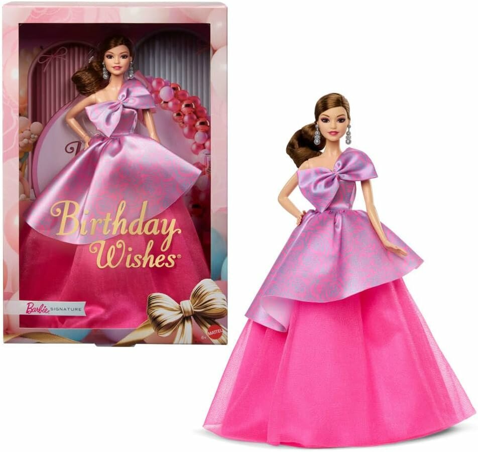 Кукла Barbie Signature Birthday Wishes, розовое атласное платье, коллекционная