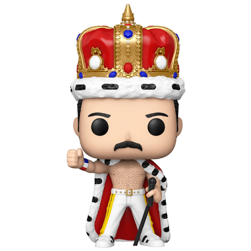 Фигурка Funko POP! Rocks: Queen - Freddie Mercury King 50149, 10 см фигурка funko pop freddie mercury radio gaga из группы queen