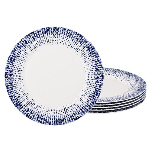 фото Lefard набор тарелок подстановочных 770-170, 27 см 6 шт белый/синий