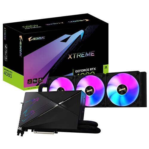 Видеокарта Gigabyte RTX4080 AORUS XTREME WATERFORCE 16GB GDDR6X 256bit HDMI 3xDP RTL