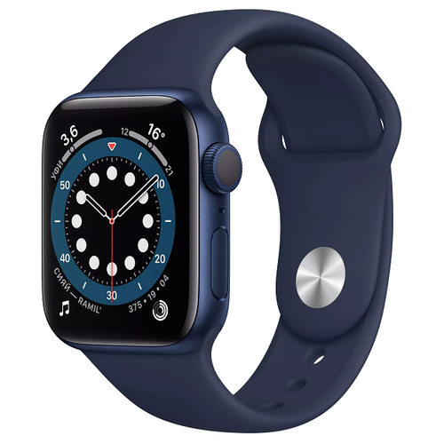 Apple Watch Series 6 GPS 40mm Aluminum Case with Sport Band blue/deep navy