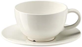 VARDAGEN вардаген чашка чайная с блюдцем 26 сл белый с оттенком