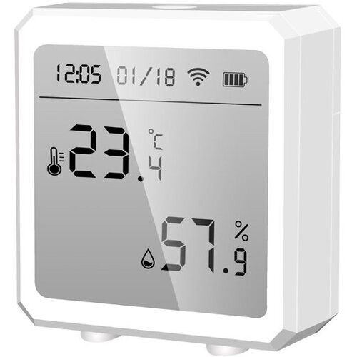 Умный Zigbee датчик температуры и влажности Tuya (с дисплеем) умный датчик температуры и влажности tuya высокоточный измеритель температуры и влажности в помещении интеллектуальное соединение