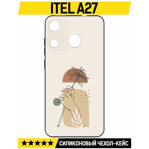 Чехол-накладка Krutoff Soft Case Романтика для ITEL A27 черный