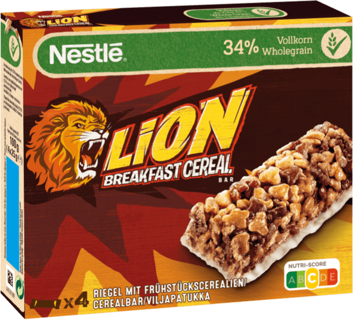 Батончик Nestle Lion Breakfast Cereal Bar, 100г - фотография № 1