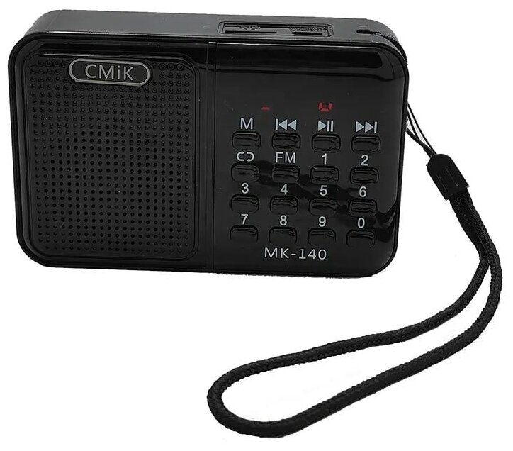 Портативный радиоприемник CMiK MK-140 / MP3-проигрыватель / Беспроводной / USB разъем черный
