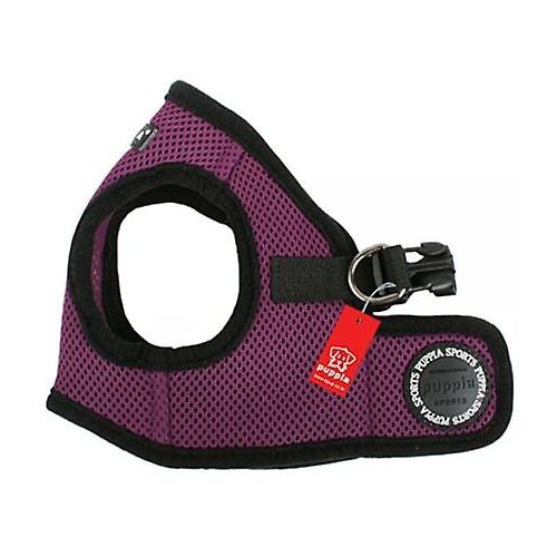 Шлейка Puppia Soft vest harness B, обхват шеи 36 см, фиолетовый, XL автокресло для собак puppia car seat бежевое 53х52х43см l южная корея