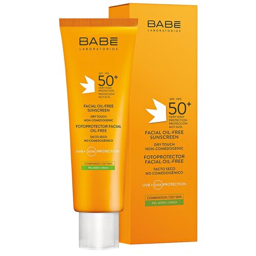 BABE Laboratorios Крем для лица безмасляный солнцезащитный SPF50+, 50 мл, BABE Laboratorios