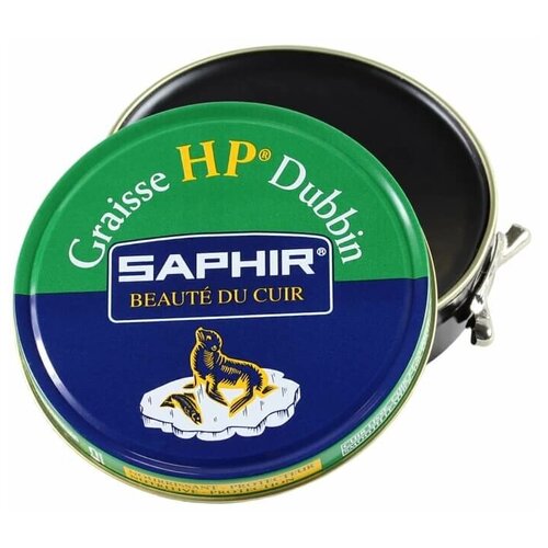 Пропитка для спортивной и туристической обуви Graisse HP Dubbin SAPHIR, металлическая банка, 100 мл. (01 черный)