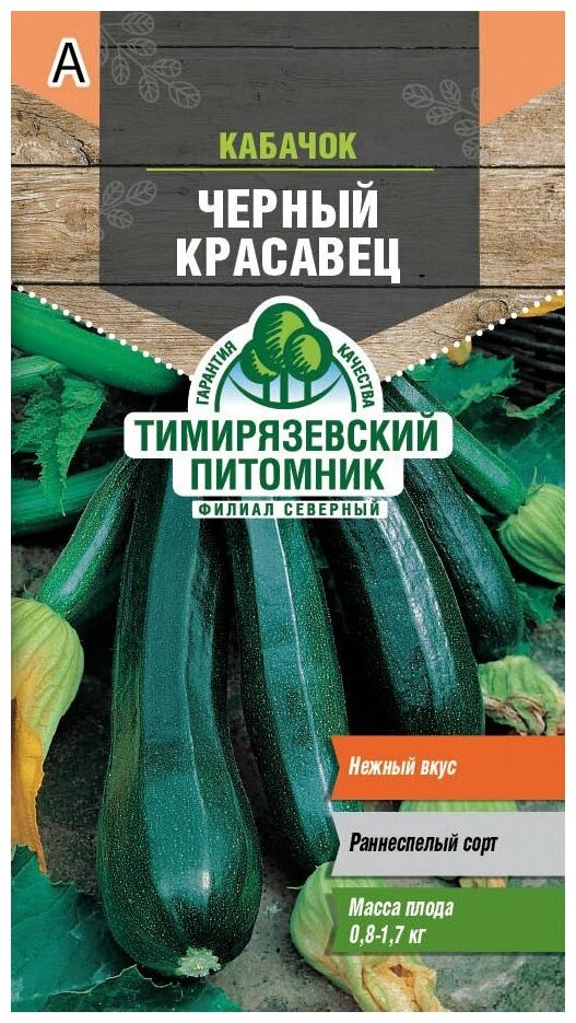 Семена кабачок цуккини Черный красавец 2г Тимирязевский питомник