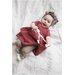 Платье Baby льняное для 3 - 6 месяцев Tiny Stories, цвет малиновый, размер 62