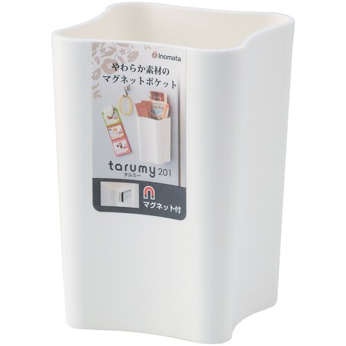 Органайзер аксессуары Inomata на магните Tarumy, 7.5х7х10.6 см, 1 шт., белый