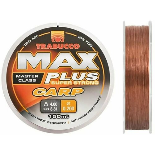 фото Леска карповая 0.20 мм / 4 кг trabucco (трабукко) - max plus line carp, 150 м