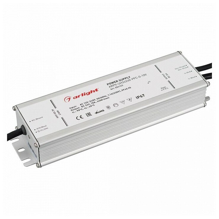 ARPV-UH24240-PFC-0-10V Блок питания (24V, 10.0A, 240W) Arlight - фото №4