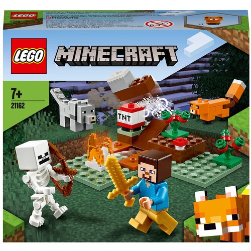 lego minecraft 21252 оружейная палата 203 дет Конструктор LEGO Minecraft 21162 Приключения в тайге, 74 дет.