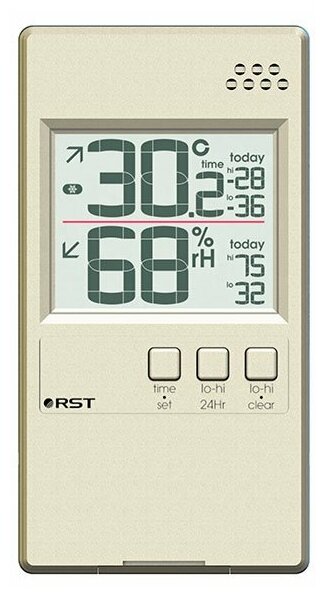 Электронный термогигрометр RST, шампань