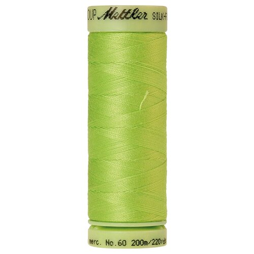 Нить для машинного квилтинга SILK-FINISH COTTON 60, 200 м 100% хлопок 1528 Bright Lime Green ( 9240-1528 )