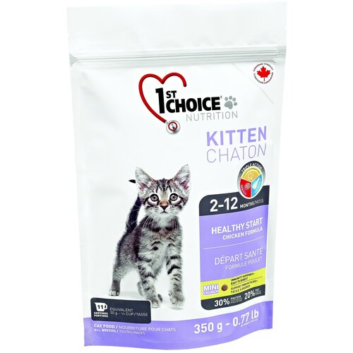 Сухой корм для котят 1st Choice Kitten Здоровый старт, с курицей 350 г