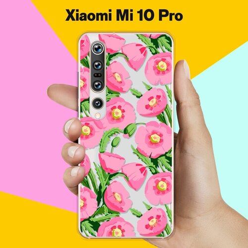 Силиконовый чехол Узор из цветов на Xiaomi Mi 10 Pro силиконовый чехол узор из сердец на xiaomi mi 10 pro