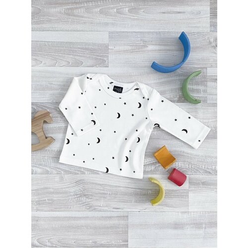 фото Футболка mjolk, размер 80, черный, бежевый