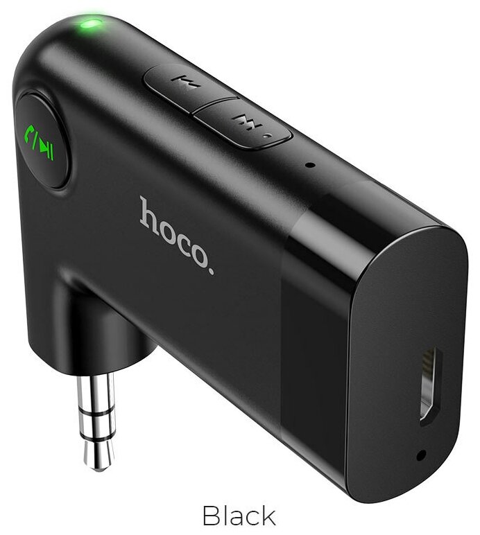 Bluetooth адаптер HOCO E53 Dawn Sound BT 5.0, 3.5 мм, черный