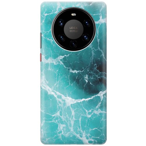 фото Ультратонкий силиконовый чехол-накладка для huawei mate 40 pro+ с принтом "лазурный океан" gosso