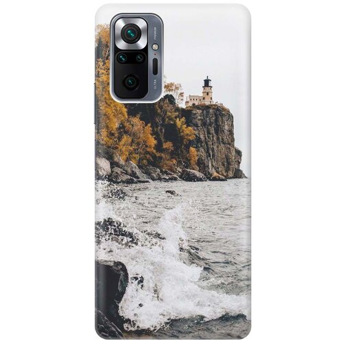 фото Ультратонкий силиконовый чехол-накладка для xiaomi redmi note 10 pro с принтом "северный маяк" gosso