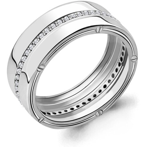 Кольцо Diamant online, белое золото, 585 проба, бриллиант, размер 18.5 крестик из белого золота 10056 aquamarine
