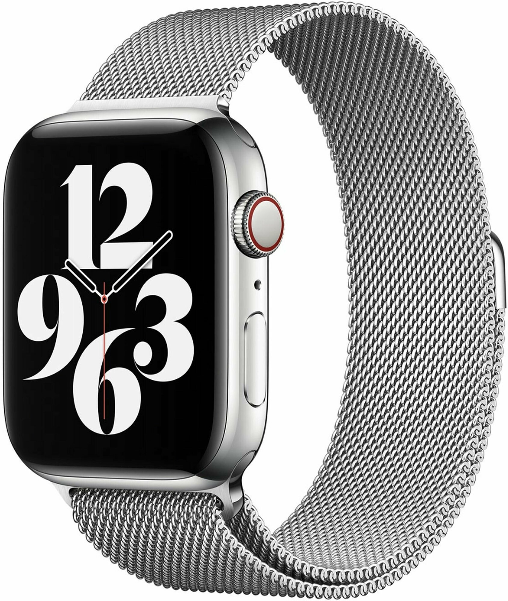 Ремешок Apple Milanese Loop Silver для Apple Watch 42-44-45-49mm MTU62ZM/A