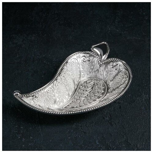 Подставка для фруктов Лист серебро 221225 см цвет серебряный 1373₽