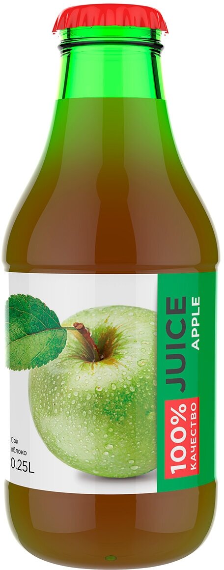 Сок Яблочный восстановленный (джус 100%) 0,25л.