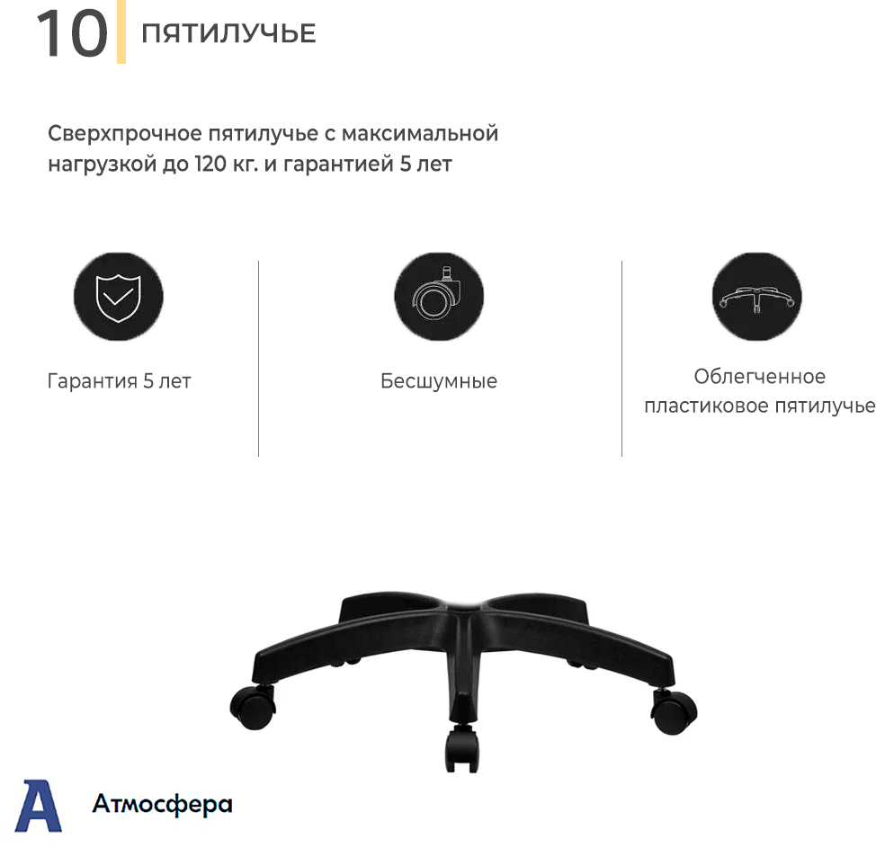 Компьютерное кресло SU-CS-9/подл.106/осн.001 черный - фотография № 7