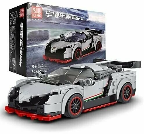 Конструктор Mould King 27007 Lamborghini Veneno, Сборная модель, Пластиковая, Для мальчика, Совместим с Лего, 398 Деталей