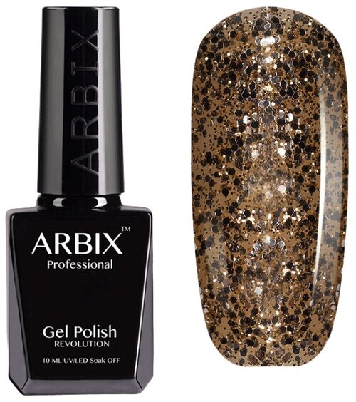 Arbix Гель-лак Classic (glitter), 10 мл, 50 г, 155 Золотое руно