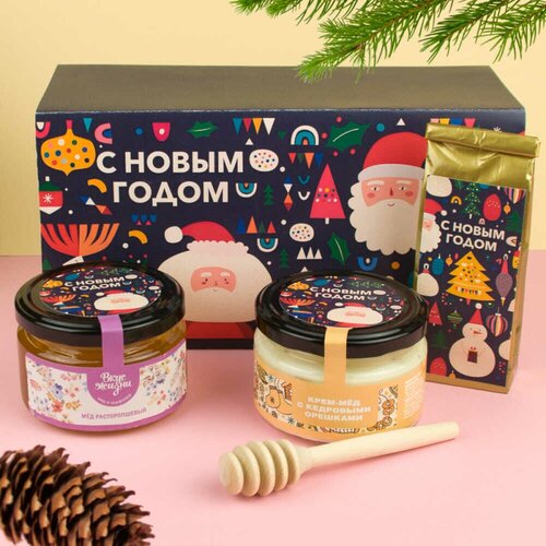 Подарочный набор С новым Годом Дед Мороз №2 подарочный набор с чаем орешками и медом fb040