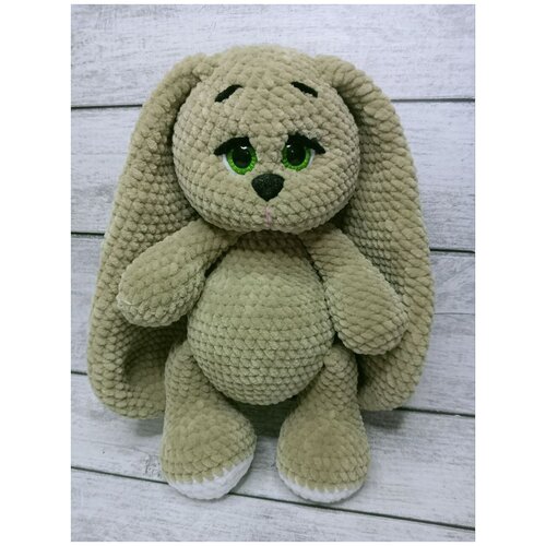 Мягкая игрушка вязаный плюшевый зайка 30см/Символ года 2023