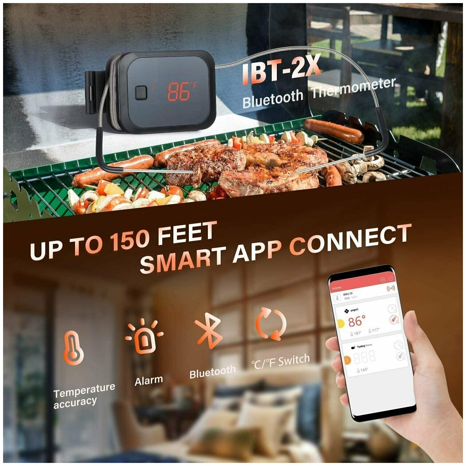 BBQ термометр INKBIRD IBT-2X с Bluetooth - фотография № 11