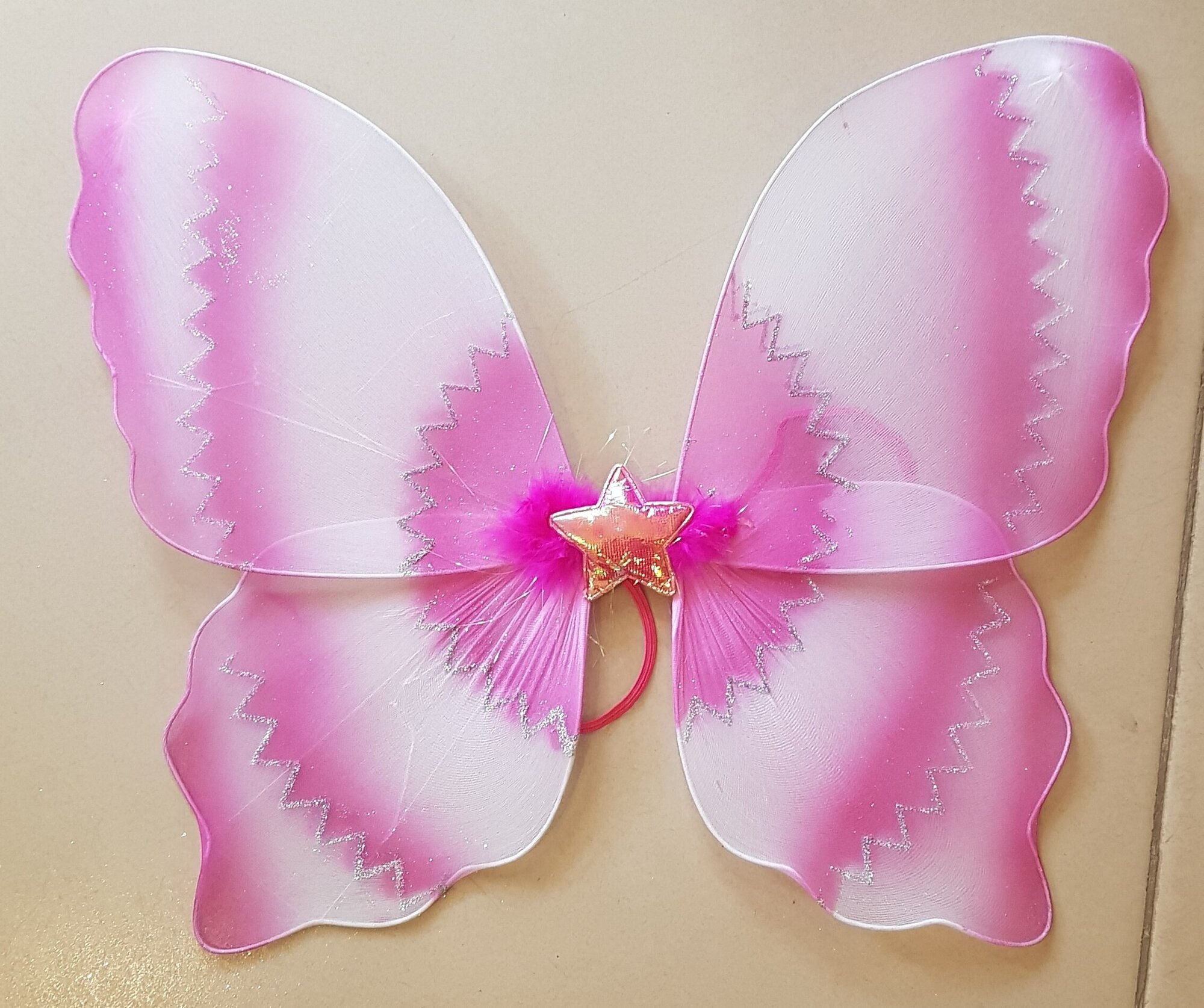 Крылья бабочки розовые 44×40см, капрон