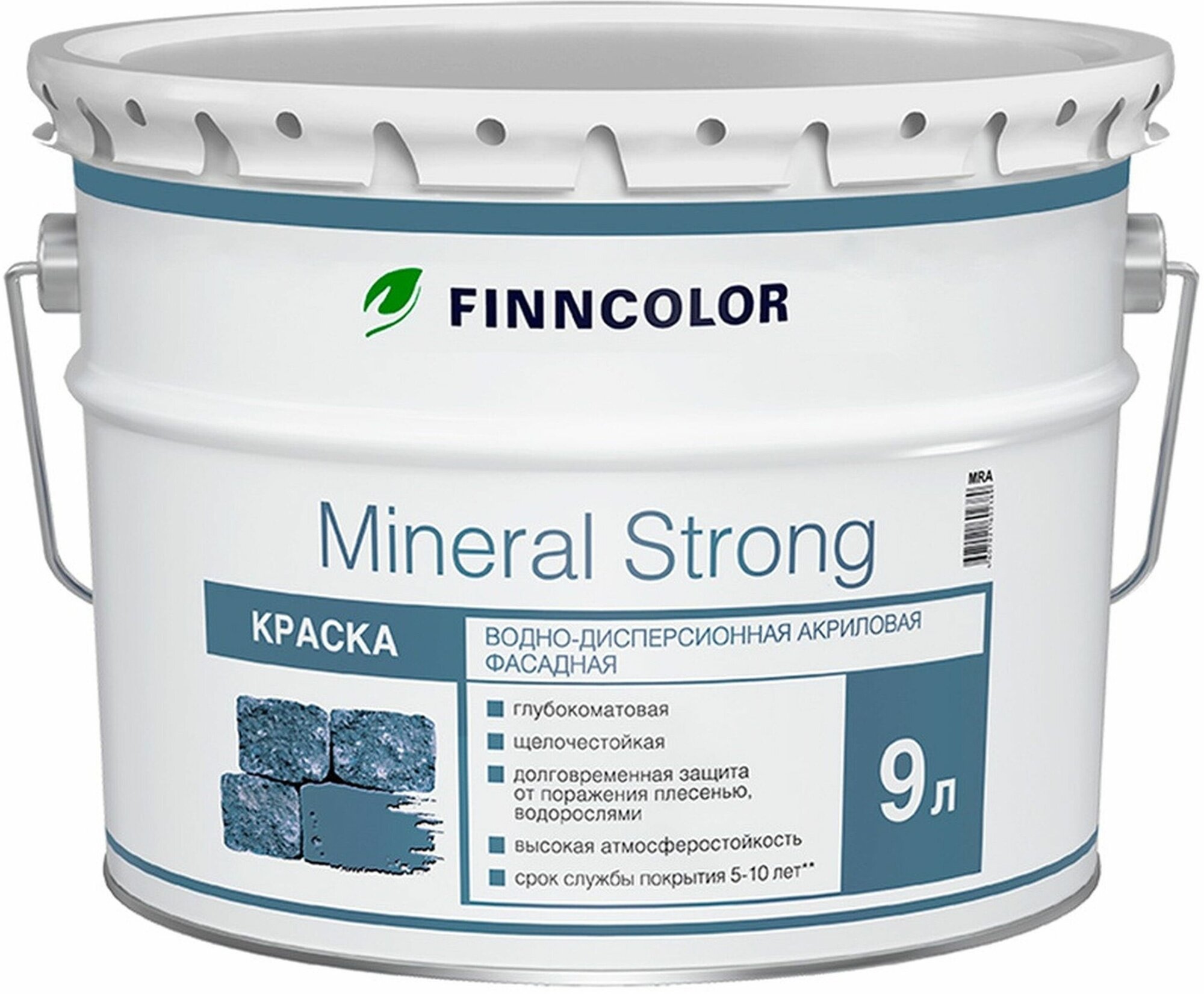 Краска фасадная FINNCOLOR Mineral strong глубокоматовая белая 9 л