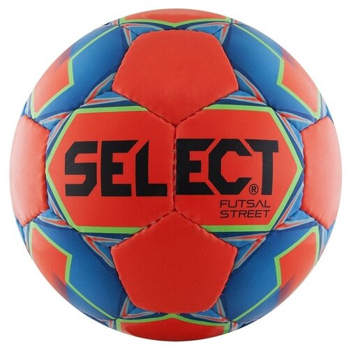 Мяч футзальный SELECT Futsal Street арт.850218-552, р.4, 32п, мат.ПУ, руч.сш, оранжево-сине-черный