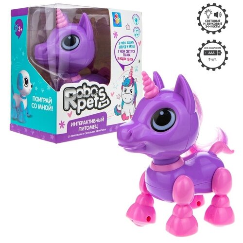 Интерактивные игрушки для девочек и мальчиков 1TOY RoboPets, Робо-единорог / обучающие игрушки интерактивные игрушки 1 toy robopets кролик